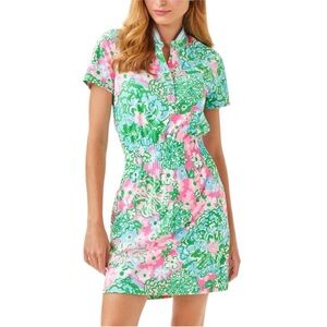 NWT Lilly Pulitzer LUXLETIC Love Active Dress size XS in Multi Plumes